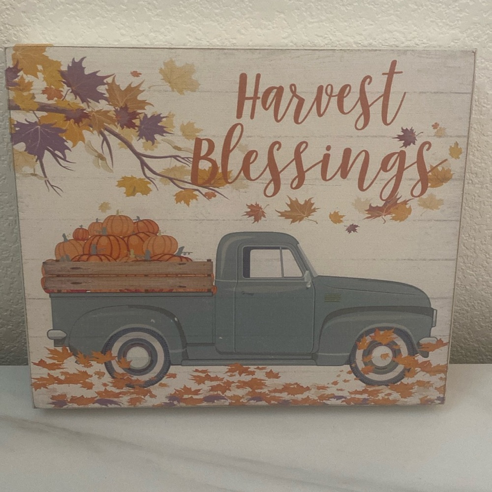 Harvest Blessings Wood Wall Decor